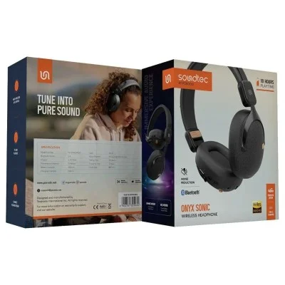 Porodo Soundtec Onyx Sonic Wireless Headphone - Black